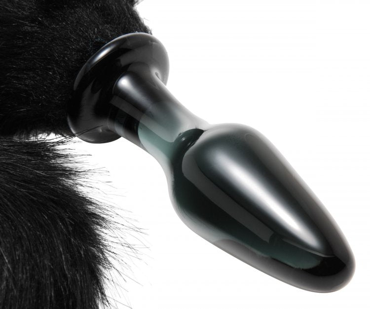 Tailz Midnight Fox Glass Plug W/ Tail Default Title