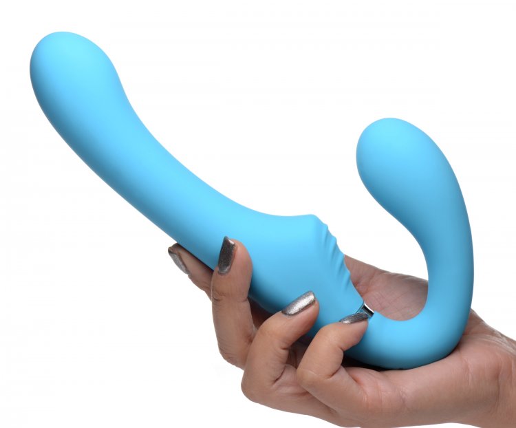 Strap U Mighty Rider 10x Vibrating Strapless Strap-on