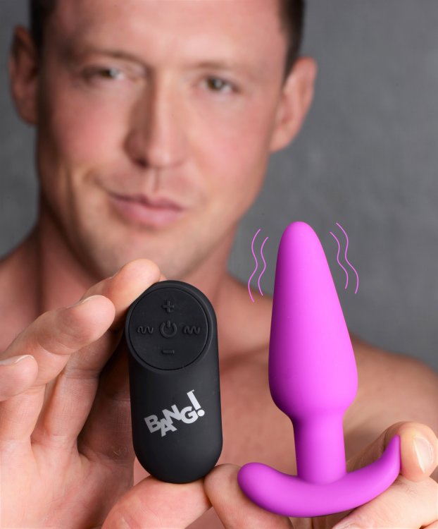 Bang! 21x Vibrating Silicone Butt Plug W/ Remote