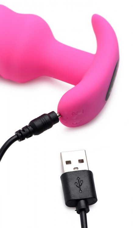 Bang! 21x Vibrating Silicone Swirl Butt Plug W/ Remote