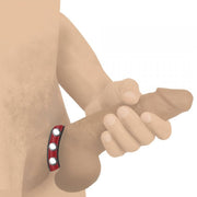 Strict Cock Gear Leather Speed Snap Cock Ring Red Default Title