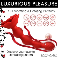 Bloomgasm Rose Twirl Vibrating & Rotating 10x Anal Beads Default Title
