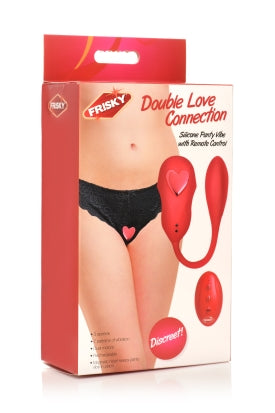 Frisky Double Love Connection Panty Vibe W/ Remote Default Title