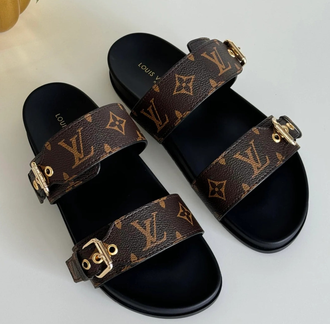 Bom Dia Comfort Mule Brown Monogram Canvas