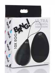 Bang! 10x vibrating silicone egg w/ remote black