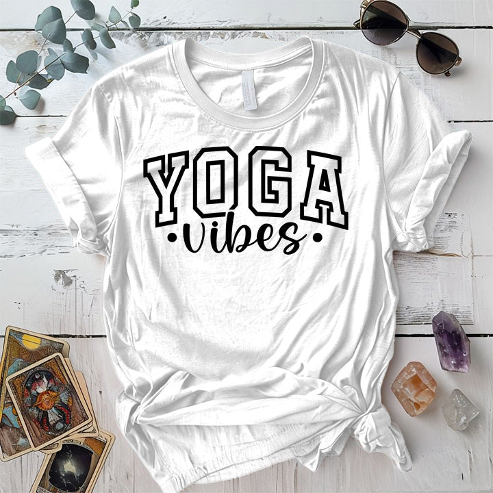 Yoga Vibes T-Shirt Mockup natural