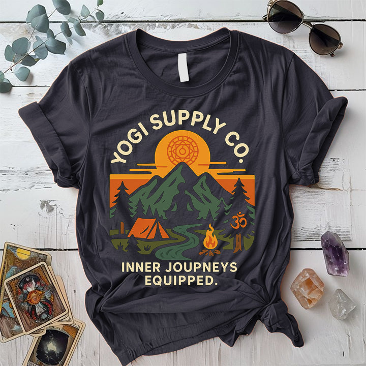 Yogi Supply Co T-Shirt Mockup dark-heather-grey