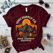 Yogi Supply Co T-Shirt Mockup maroon