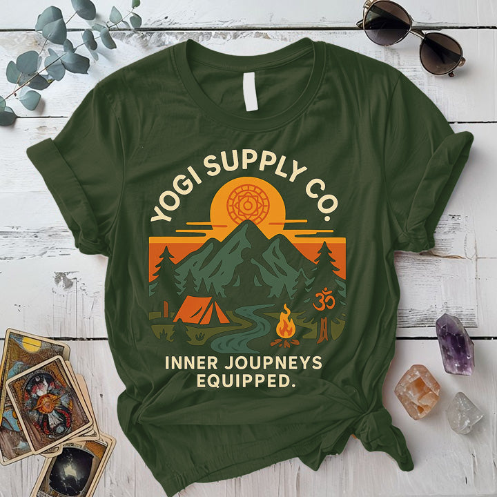 Yogi Supply Co T-Shirt Mockup military-green