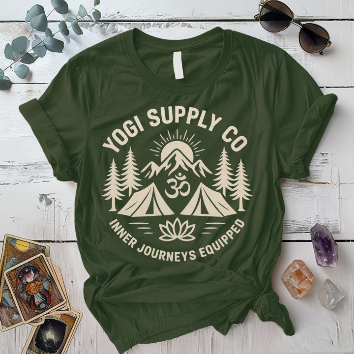 Yogi Supply Co T-Shirt Mockup military-green