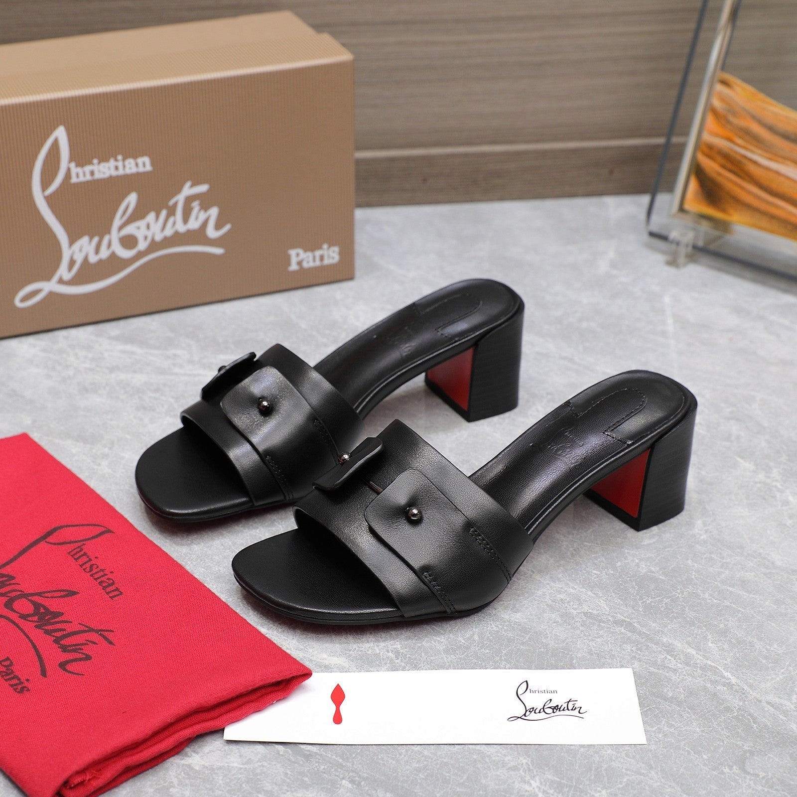 CL Mid Heel Mules Sheepskin 251553