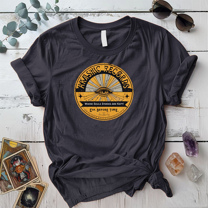 Akashic Records T-Shirt Mockup dark-heather-grey