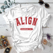 Align Chakras 24 7 T Shirt White Mockup