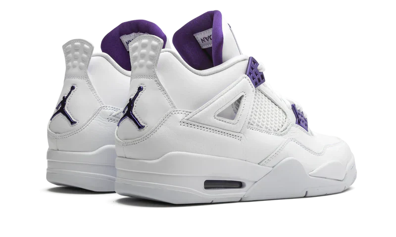 Nike Air Jordan 4 Retro White Purple Leather