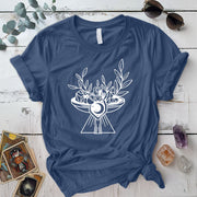 Boho Alter T Shirt Indigo Blue Mockup