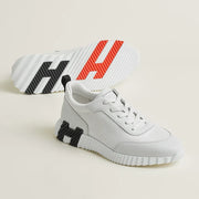 Hermes 2026 Bouncing Sneaker White Black Red Mesh Goatskin