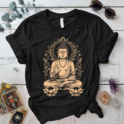 Buddha T Shirt Black Mockup