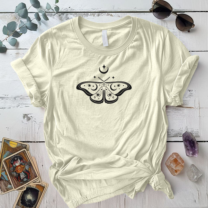 Celestial Butterfly T Shirt Natural Mockup