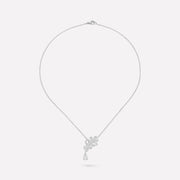 PLUME DE PEARL NECKLACE SILVER DIAMOND