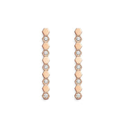 BEE LOVE PINK GOLD DIAMOND LONG EARRINGS
