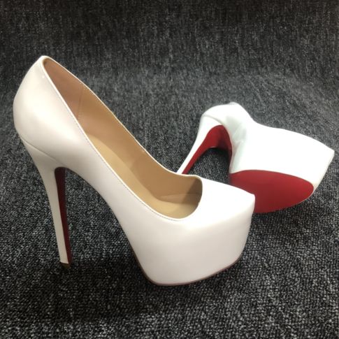 CL Daffodile Platform Pumps 160mm Patent Leather White