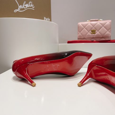 CL Kate Pumps 60mm Patent Leather Black Red