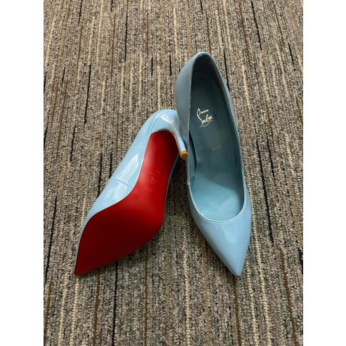 CL Kate Pumps 85mm Patent Leather Blue