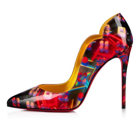 CL Pumps Hot Chick 100 mm Multi/lin Yellow Patent