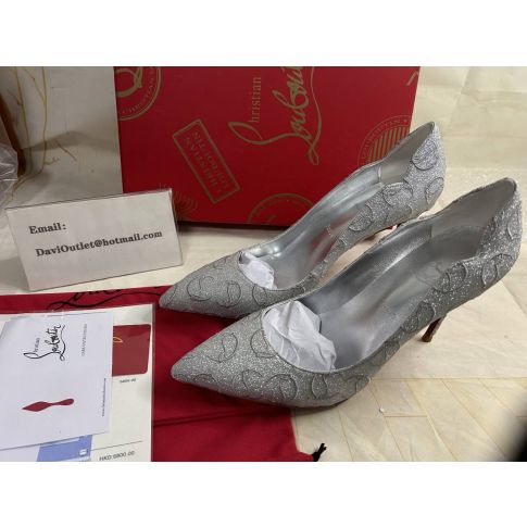 CL Pumps Hot Chick 100 mm Silver/lin Silver Calf