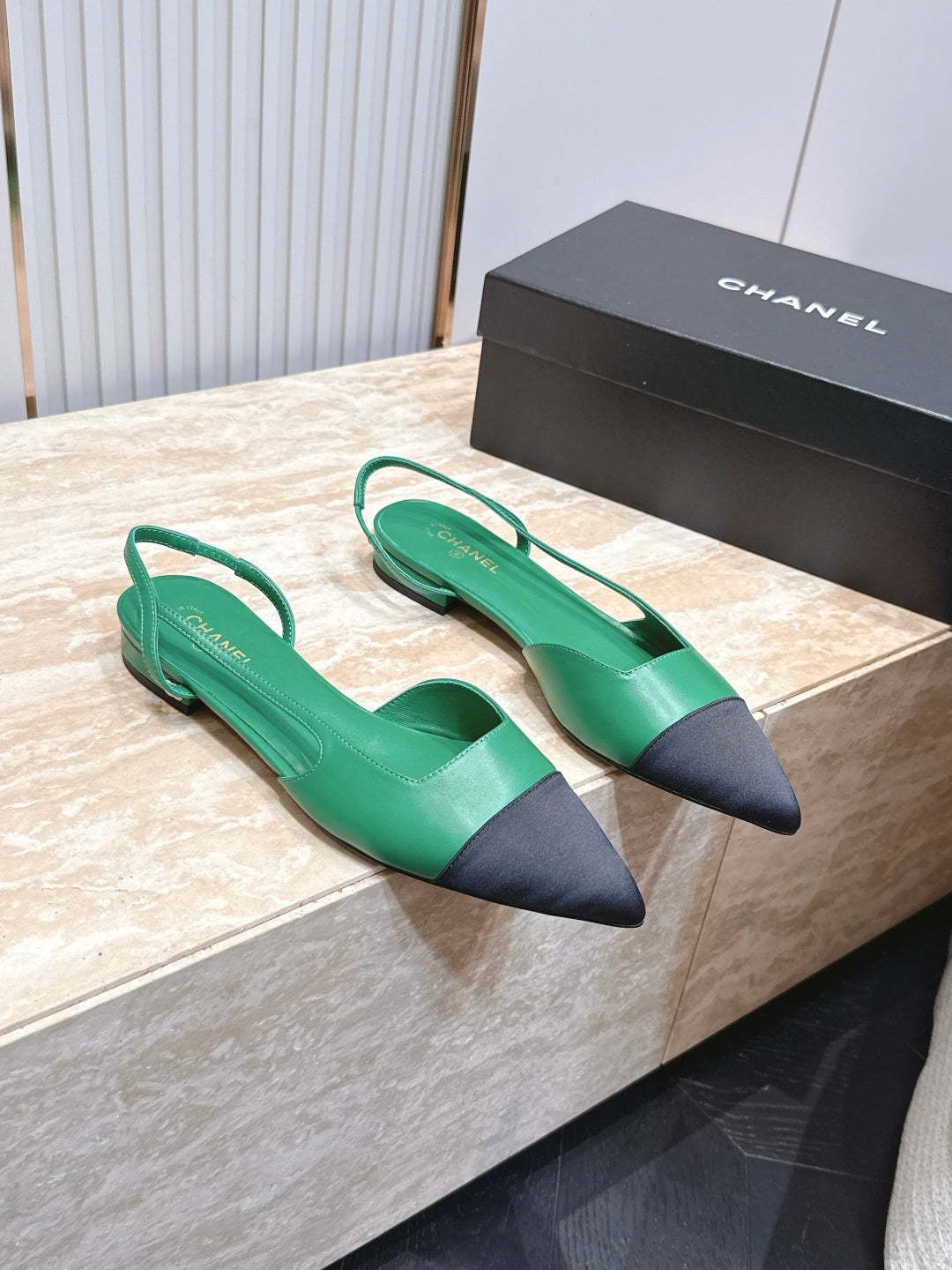 Channel 2026 Slingback Fabric Calfskin 898954