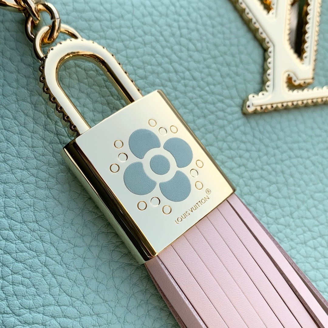 LV 2025  Capucines BB Bag Mint Green Taurillon Leather 347420