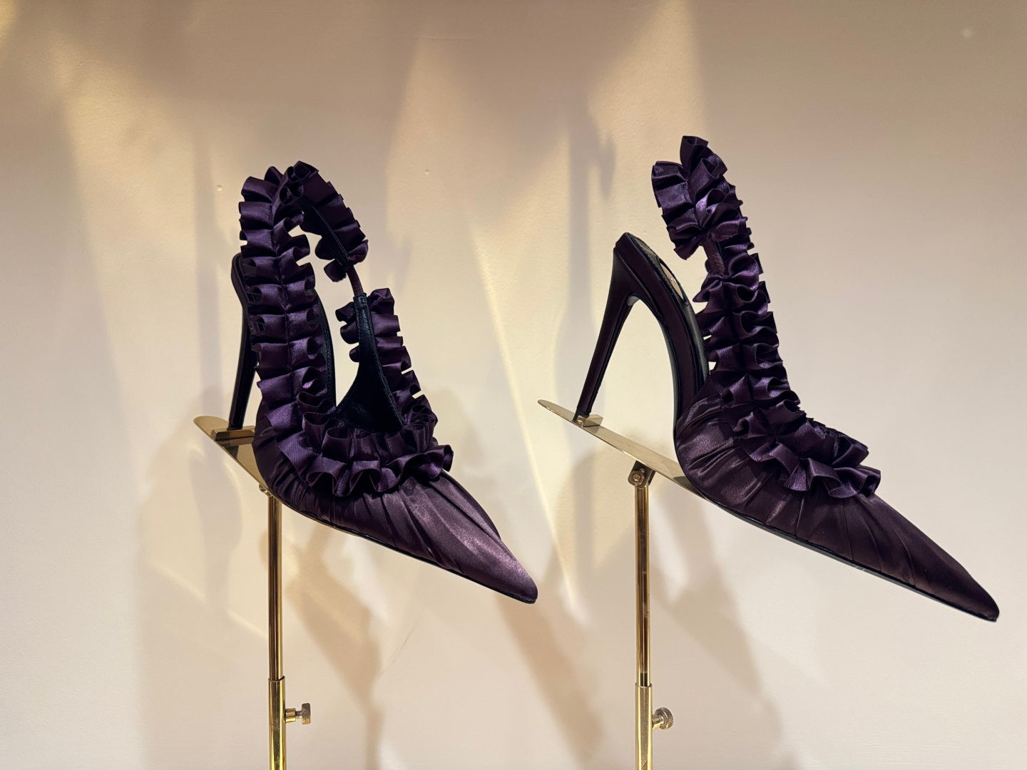 YSL 2026 Madeleine Slingback 110mm Silk Leather