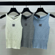 Chanel 2026 Cable Knit Crew Neck Camisole Wool Cashmere 355308