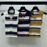 Miu Miu 2026 Striped Knit Vest Viscose Polyester