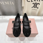 Miumiu 26ss Fairy Style Ballet Flats Patent Leather