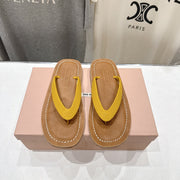 Miumiu 26ss Thong Sandals Cowhide 713100