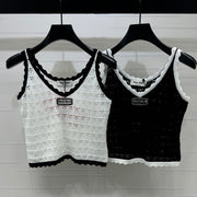 Miumiu 2026 Hollow-out Knitted Camisole Cotton 375026
