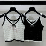 Miumiu 2026 Hollow-out Knit Camisole Wool 375025