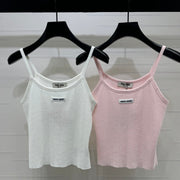 Miumiu 2026 Hollow Out Strappy Knitted Vest Wool Polester 375096