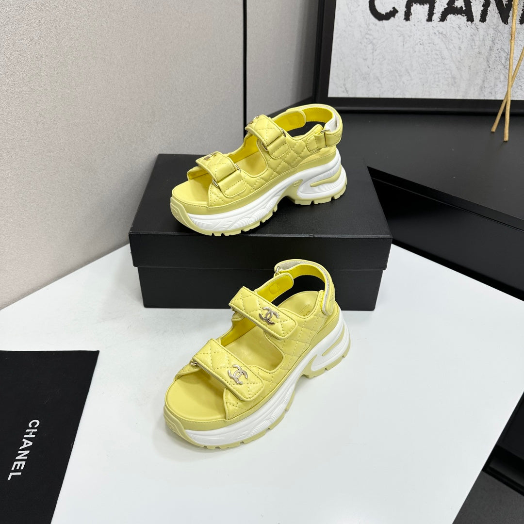 Channel 2026 Chunky Sport Sandals 65mm Patent Calfskin 894909