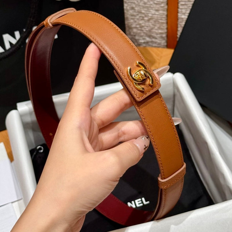 Chanel 2026 Double C Belt 25mm Leather 216979