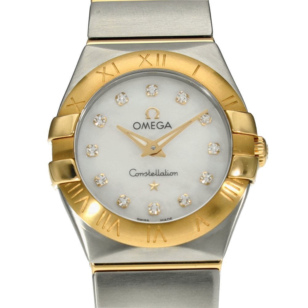 Omega Constellation 27mm Silver Gold White Dial
