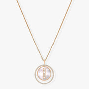 LUCKY MOVE MM NACRE BLANCHE DIAMOND NECKLACE