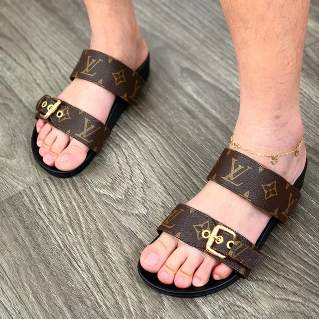 Bom Dia Comfort Mule Brown Monogram Canvas