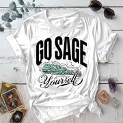 Go Sage Yourself T Shirt White Mockup