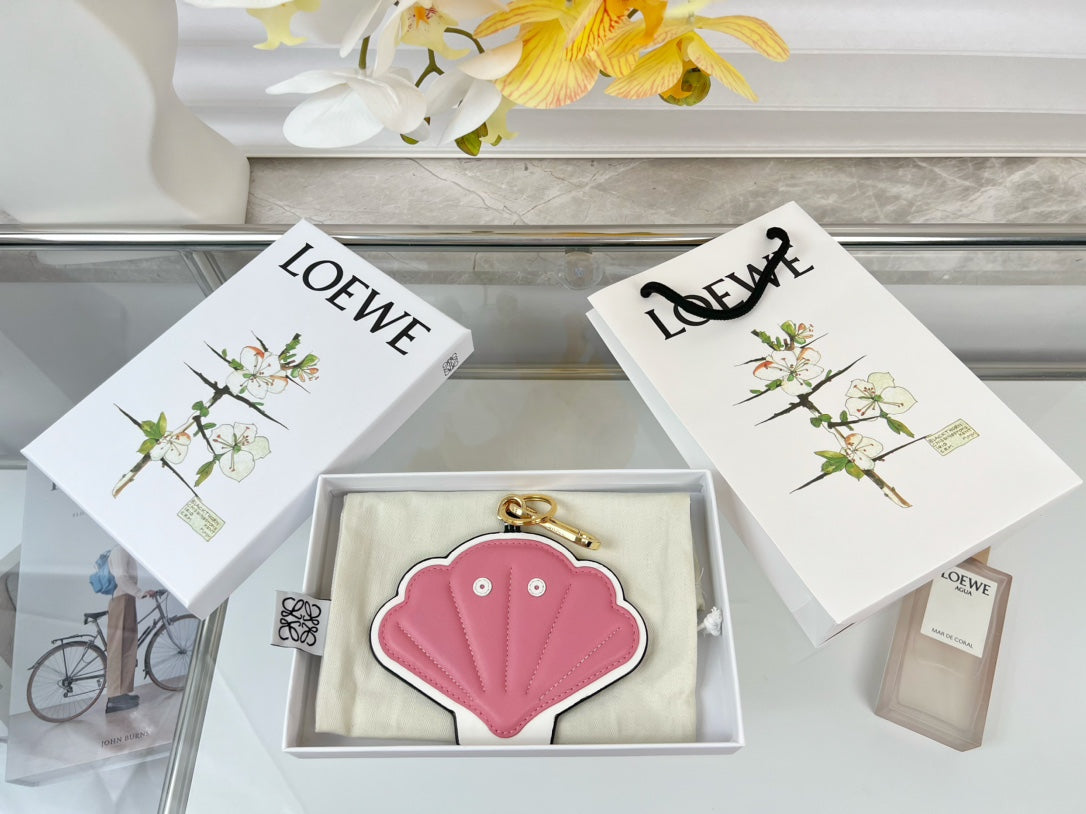 Loewe Pink Shell Charm Leather