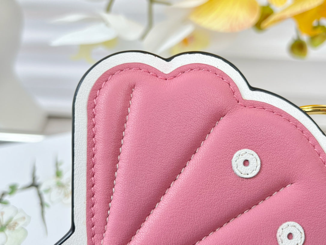 Loewe Pink Shell Charm Leather