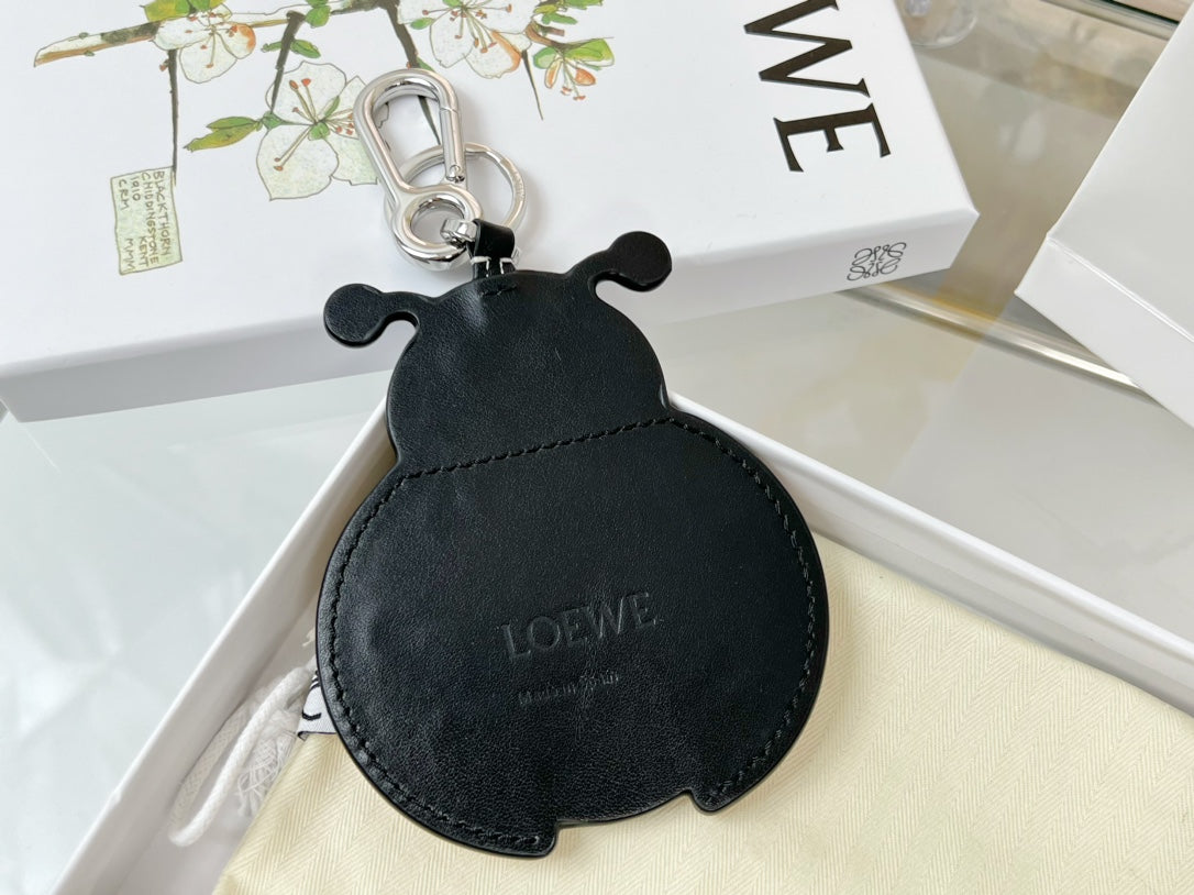 Loewe Yellow Black Beetle Charm Leather