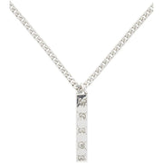 GG STERLING SILVER GHOST BAR PENDANT