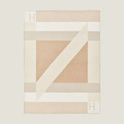 HM Drapeau Blanket Naturel and Grege Wool Cashmere